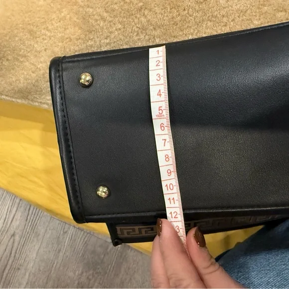 VERSACE Fragances mini tote canvas mix leather bag - Picture 10 of 10